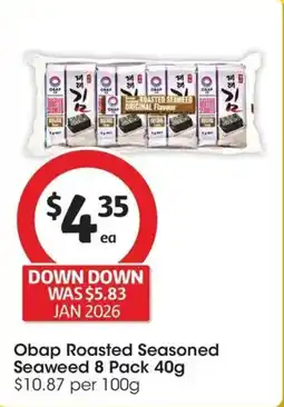 Coles Obap Roasted Seasoned Seaweed offer
