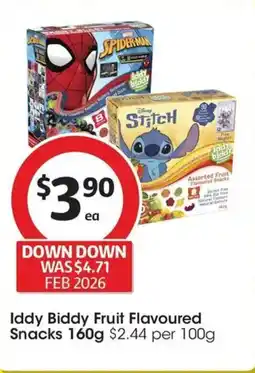Coles Iddy Biddy Fruit Flavoured Snacks offer