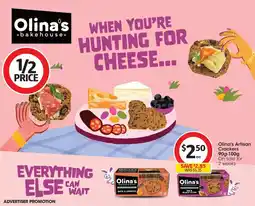 Coles Olinas Artisan Crackers offer