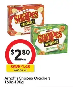 Coles Arnott's Shapes Crackers offer
