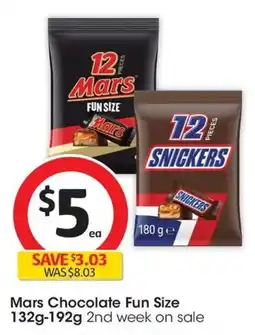 Coles Mars Chocolate Fun Size offer