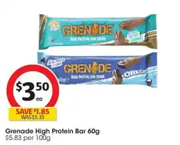 Coles Grenade High Protein Bar offer