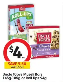 Coles Uncle Tobys Muesli Bars offer