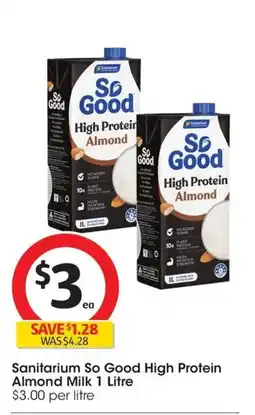 Coles Sanitarium So Good High Protein Almond Milk offer