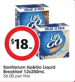 Coles Sanitarium Up&Go Liquid Breakfast offer