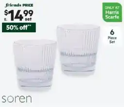 Harris Scarfe Ribbed 6 Piece Tumbler Set offer