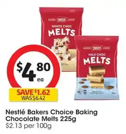 Coles Nestlé Bakers Choice Baking Chocolate Melts offer