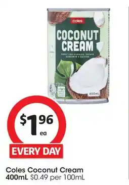 Coles Coles Coconut Cream offer