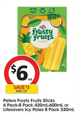 Coles Peters Frosty Fruits Sticks offer