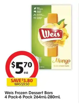 Coles Weis Frozen Dessert Bars offer