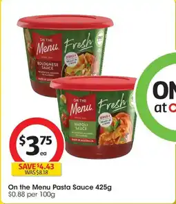 Coles On the Menu Pasta Sauce offer