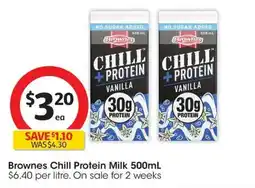 Coles Brownes Chill Protein Milk offer
