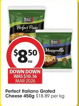 Coles Perfect Italiano Grated Cheese offer