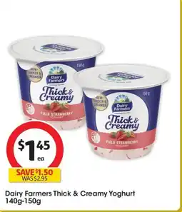 Coles Dairy Farmers Thick & Creamy Yoghurt offer