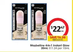 Coles Maybelline 4 In 1 Instant Glow offer