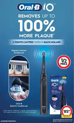 Coles Oral B iO2 Electric Toothbrush Black offer
