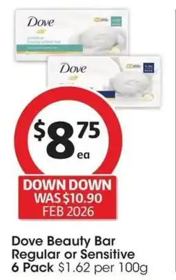 Coles Dove Beauty Bar Regular or Sensitive offer
