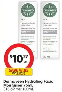 Coles Dermaveen Hydrating Facial Moisturiser offer