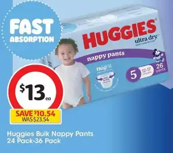 Coles Huggies bulk nappy pants offer