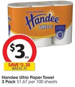Coles Handee Ultra Paper Towel offer