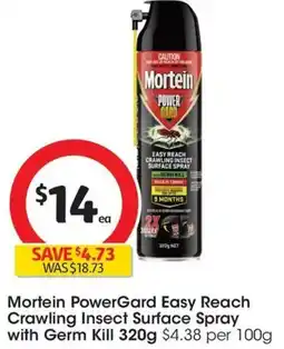 Coles Mortein PowerGard Easy Reach Crawling Insect Surface Spray with Germ Kill offer