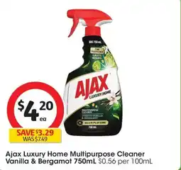 Coles Ajax Luxury Home Multipurpose Cleaner Vanilla & Bergamot offer