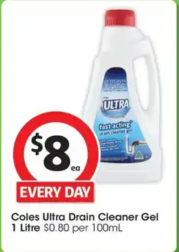 Coles Coles Ultra Drain Cleaner Gel offer