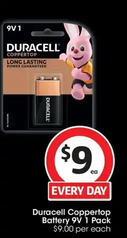 Coles Duracell Coppertop Battery 9V offer