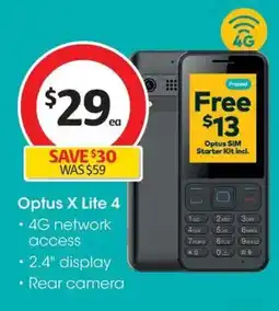 Coles Optus X Lite 4 offer