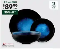 Harris Scarfe MAXWELL & WILLIAMS Caviar Midnight Coupe 12 Piece Dinner Set offer