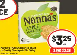 IGA Nanna's Fruit Snack Pies or Family Size Apple Pie offer