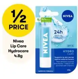 BIG W Nivea Lip Care Hydrocare offer