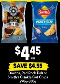 Drakes Doritos, Red Rock Deli or Smith's Crinkle Cut Chips offer