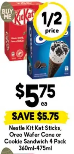 Drakes Nestle Kit Kat Sticks, Oreo Wafer Cone or Cookie Sandwich offer