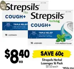 Drakes Strepsils Herbal Lozenges offer