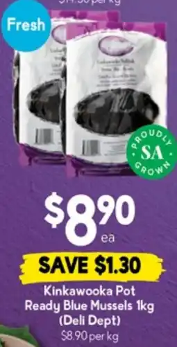 Drakes Kinkawooka Pot Ready Blue Mussels (Deli Dept) offer