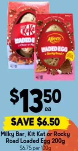 Drakes Milky Bar, Kit Kat or Rocky Road Loaded Egg offer