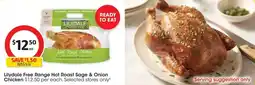 Coles Lilydale Free Range Hot Roast Sage & Onion Chicken offer