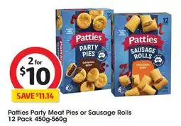 Coles Patties Party Meat Pies or Sausage Rolls offer