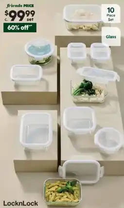 Harris Scarfe Lock & lock euro glass food storage 10 piece set offer