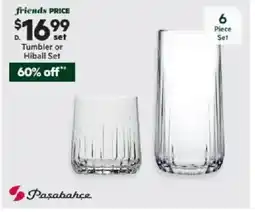 Harris Scarfe PASABAHCE Nova 6 Piece Tumbler or Hiball Set offer