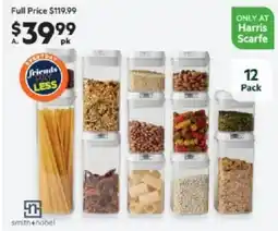 Harris Scarfe SMITH+NOBEL 12 Pack Food Storage Canisters offer