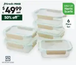 Harris Scarfe Ribbed Glass 6pc Food Storage Set offer