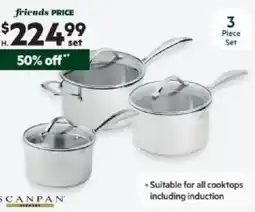 Harris Scarfe STS Stainless Steel 3pc Saucepan Set offer
