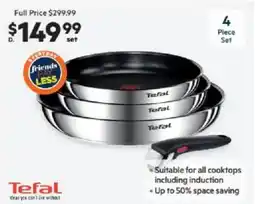 Harris Scarfe TEFAL Ingenio Emotion Induction Non Stick Stainless Steel 4pc Frypan Set offer