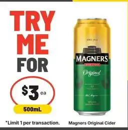 IGA Liquor Magners Original Cider offer