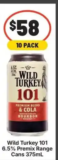 IGA Liquor Wild Turkey 101 6.5% Premix Range Cans offer
