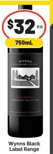 IGA Liquor Wynns Black Label Range offer