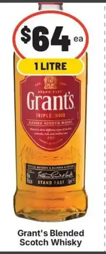 IGA Liquor Grant's Blended Scotch Whisky offer