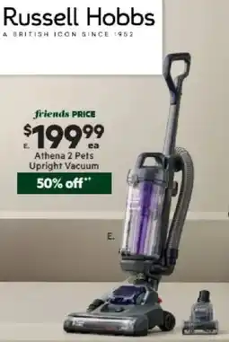 Harris Scarfe RUSSELL HOBBS Athena 2 Pets Upright Vacuum offer